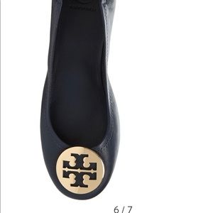 Tory burch ballet flats black size 7.5